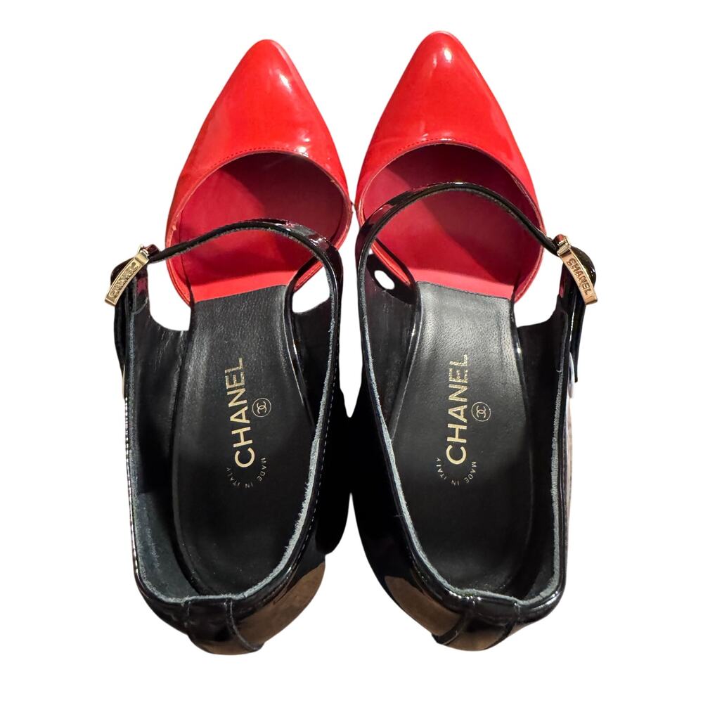Auth. Vintage Chanel Patent Leather Mary Jane Pump Heels Size 36C W/Box - Picture 8 of 16